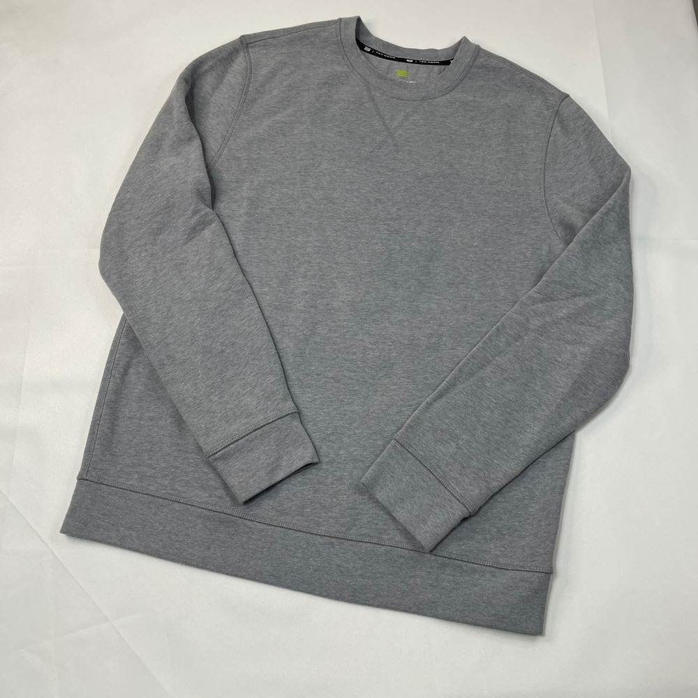 TEK GEAR Womens Gray Crew Neck Long Sleeve Pullover Sweatshirt‎ Athleisure Small
